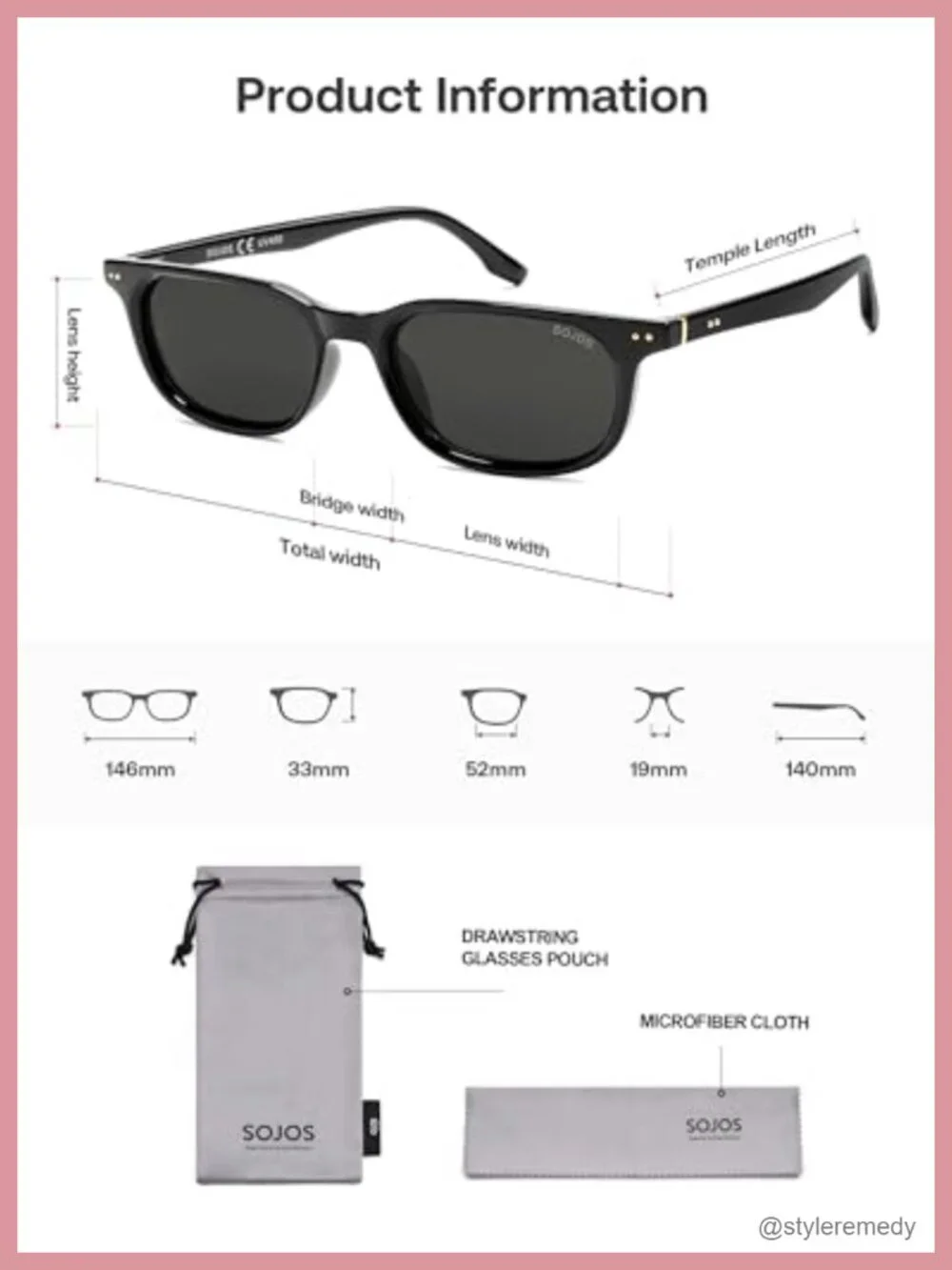 Vintage Square Polarized Sunglasses UV Protection Retro SJ2631